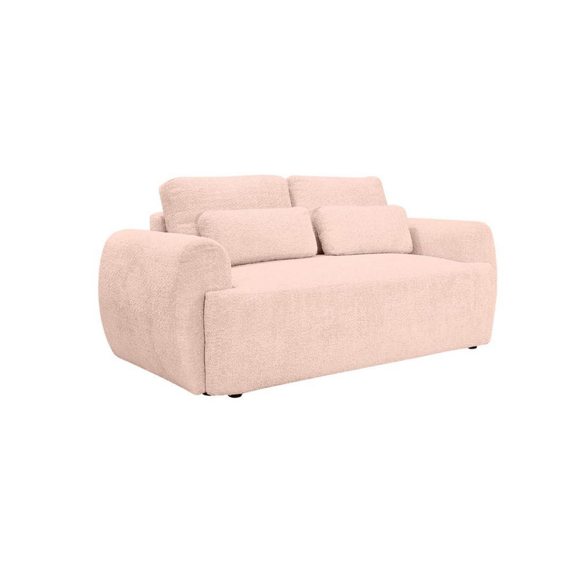 BEST MOBILIER Mahina - canapé droit 2 places - en tissu bouclette