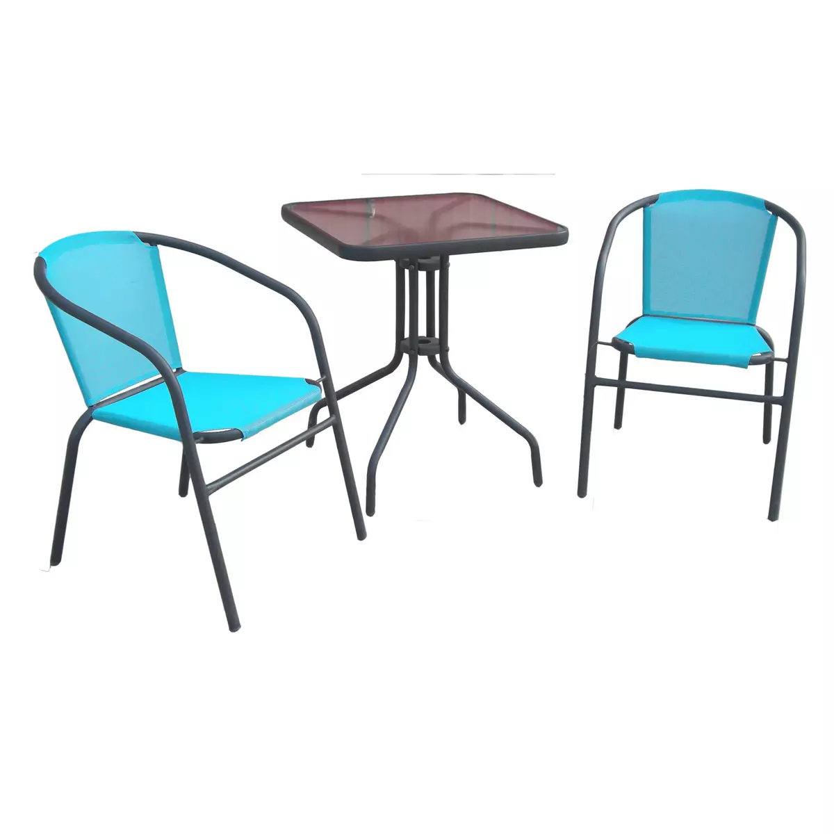 Set BISTRO table+2 fauteuils