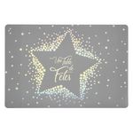 FEERIC LIGHT & CHRISTMAS 6 Sets de table de Noël design Etoile. Coloris disponibles : Gris