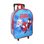 Voir la diapositive 2 : Bagtrotter Bagtrotter - Spiderman - Sac à Dos Scolaire à Roulettes  - Bleu Ciel - 1 Compartiment Zippé - Bretelles Matelassées - 25x12x32cm - Matière Polyester - Sac à Dos Scolaire Maternelle