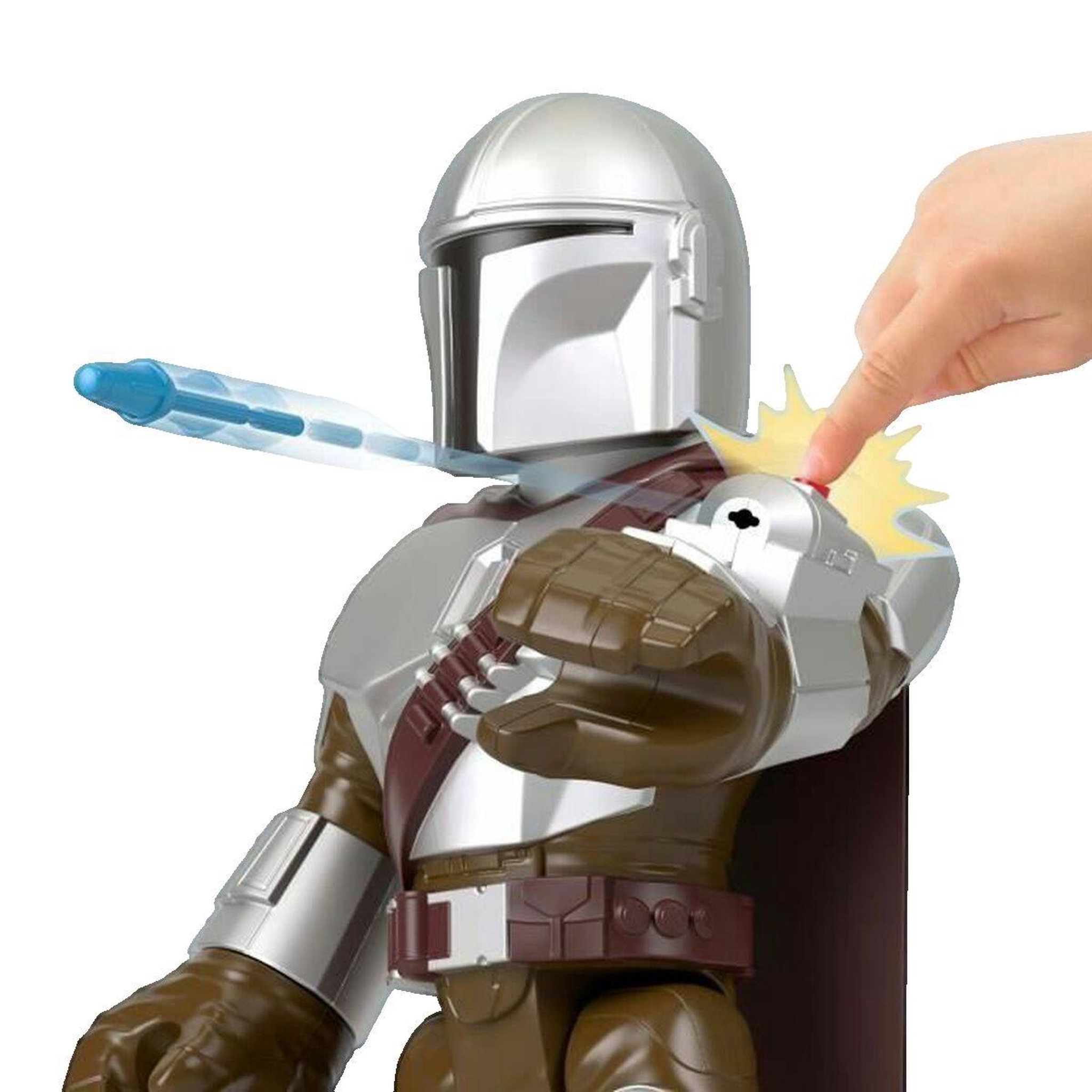 Voir la diapositive 2 : Imagin Figurine Imaginext The Mandalorian Marron XXL articulée 40 cm