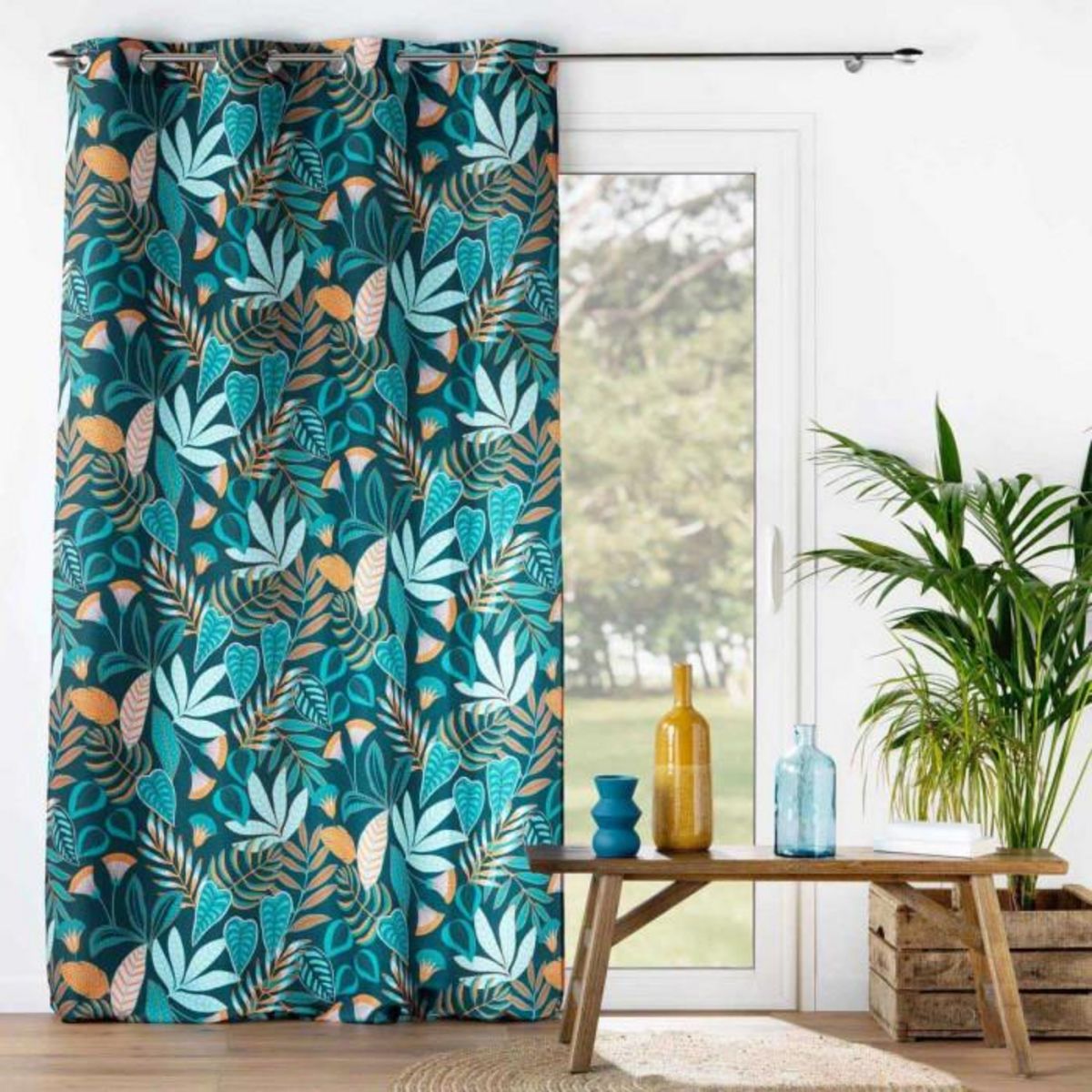 Paris Prix Rideau à Œillets Imprimé  Tilda  140x280cm Vert