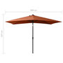 Voir la diapositive 6 : VIDAXL Parasol de jardin avec LED et mat en acier terre cuite 2x3 m
