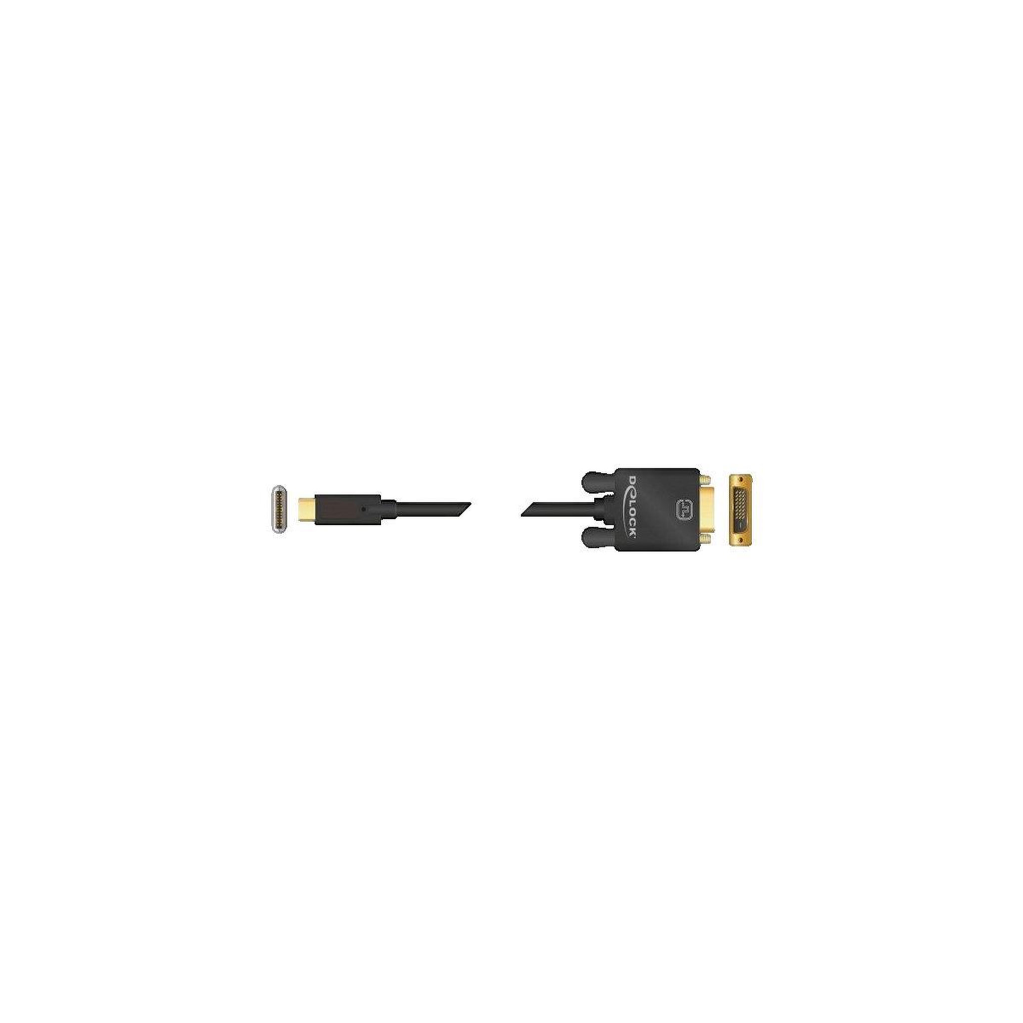 Voir la diapositive 3 : DeLock Adaptateur USB-C vers DVI Delock avec connecteurs plaqués or