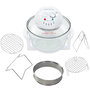 Voir la diapositive 2 : VIDAXL Four à convection halogène avec bague d extension 1400 W 17 L