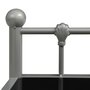 VIDAXL Table de chevet Gris et noir 45x34,5x60,5 cm Metal et verre