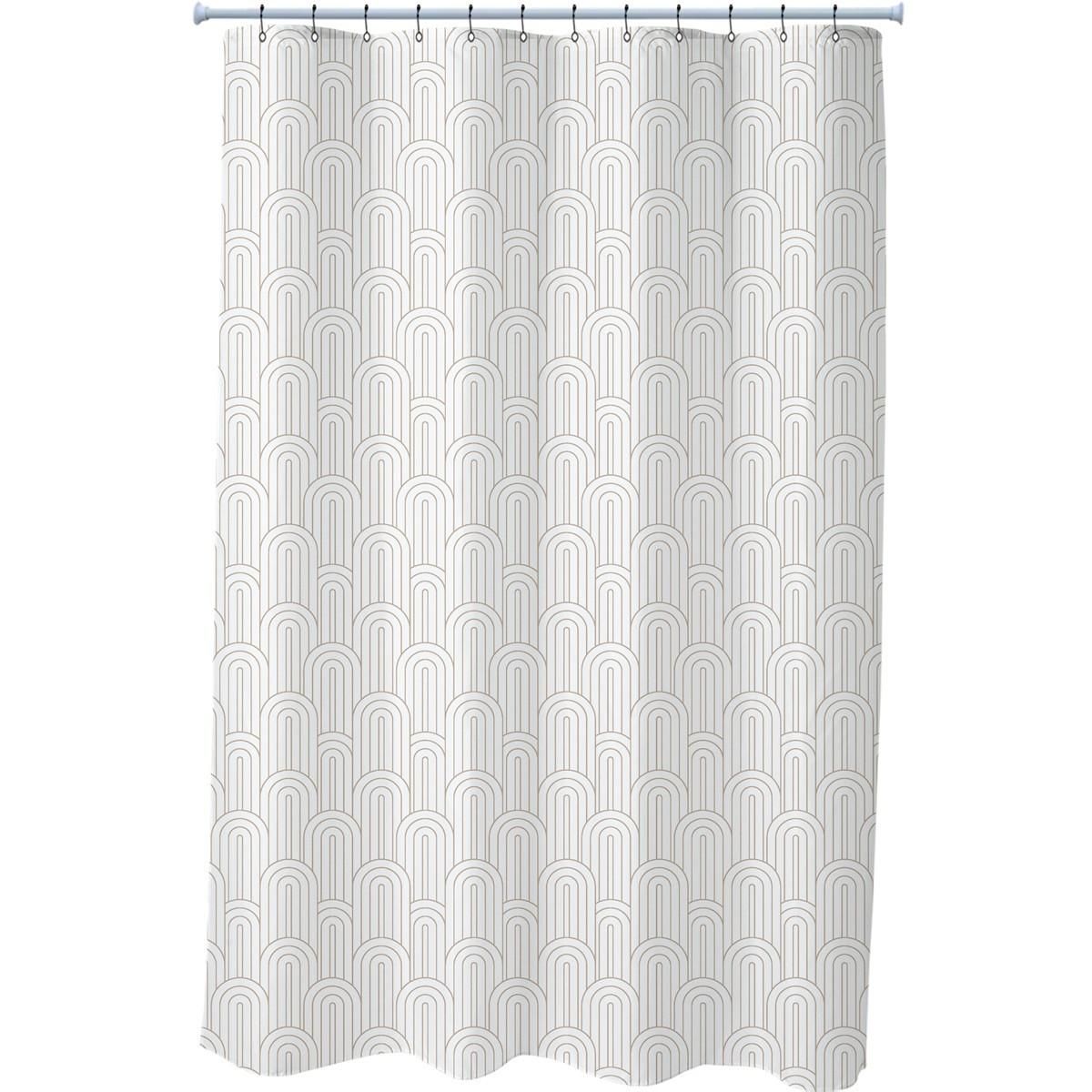 GUY LEVASSEUR Rideau de douche imprimé arche en polyester RETRO