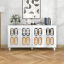 Voir la diapositive 5 : MERAX Buffet 4 porte(s) 0 tiroir(s) - 160 cm blanc mdf