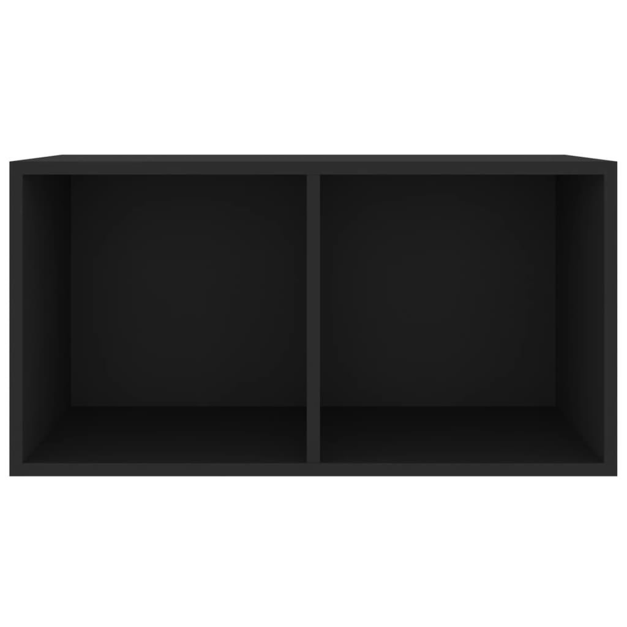 Voir la diapositive 3 : VIDAXL Boîte de rangement de vinyles Noir 71x34x36cm Bois d'ingenierie