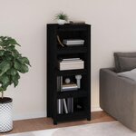 VIDAXL Bibliotheque Noir 50x35x125,5 cm Bois de pin massif