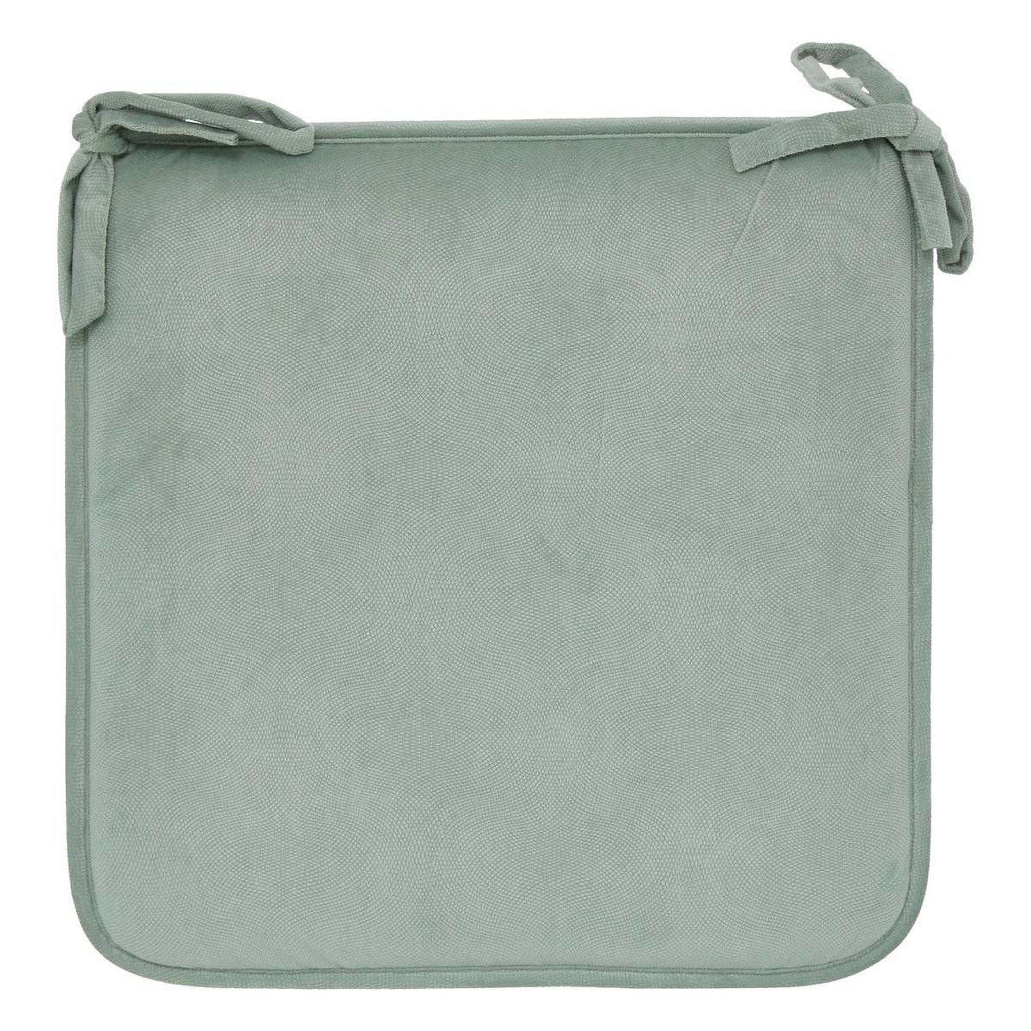 ATMOSPHERA Galette de chaise uni  lilou  38x38cm vert céladon