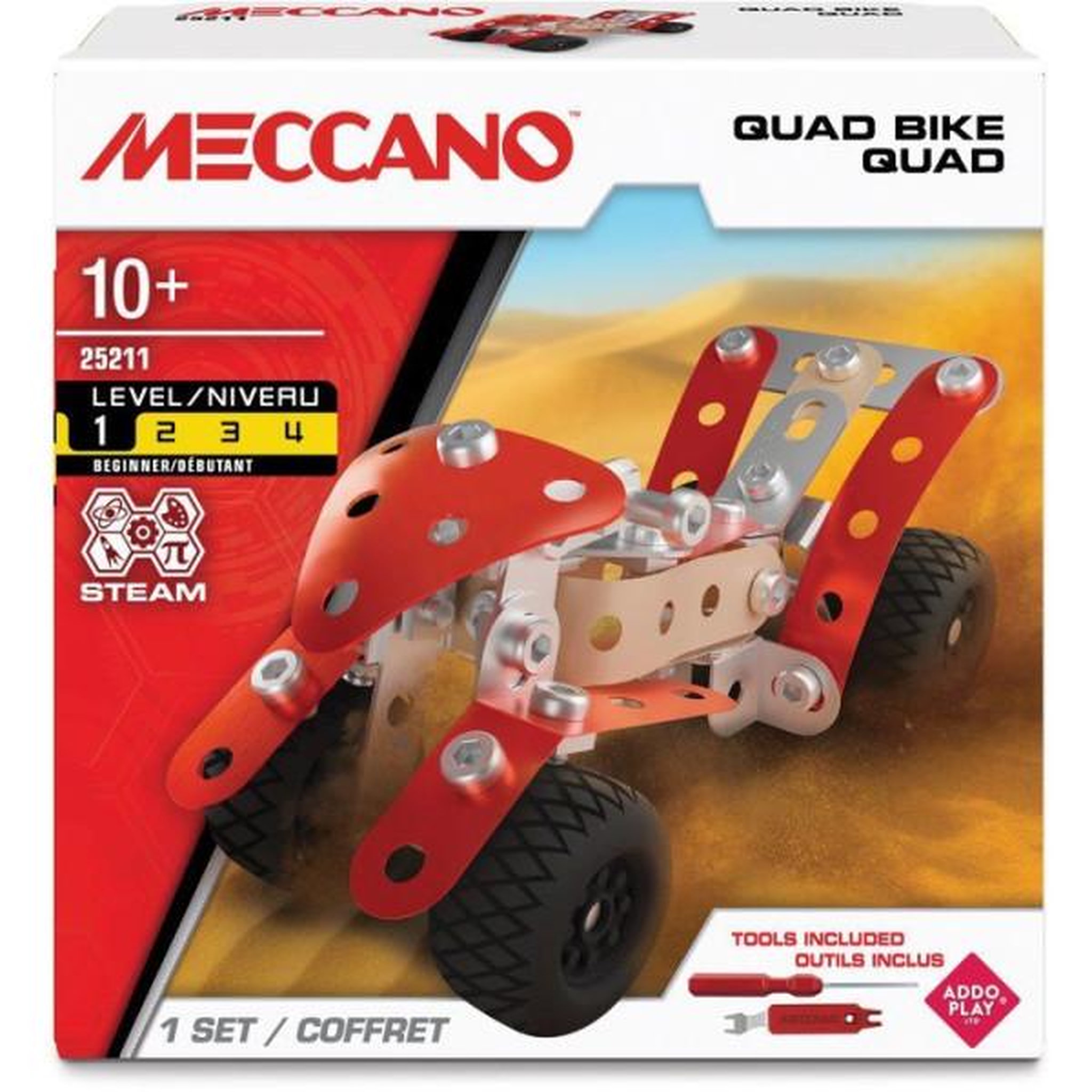 Voir la diapositive 3 : Meccano Meccano - BANDAI - Coffret de construction - Quad - APM11114