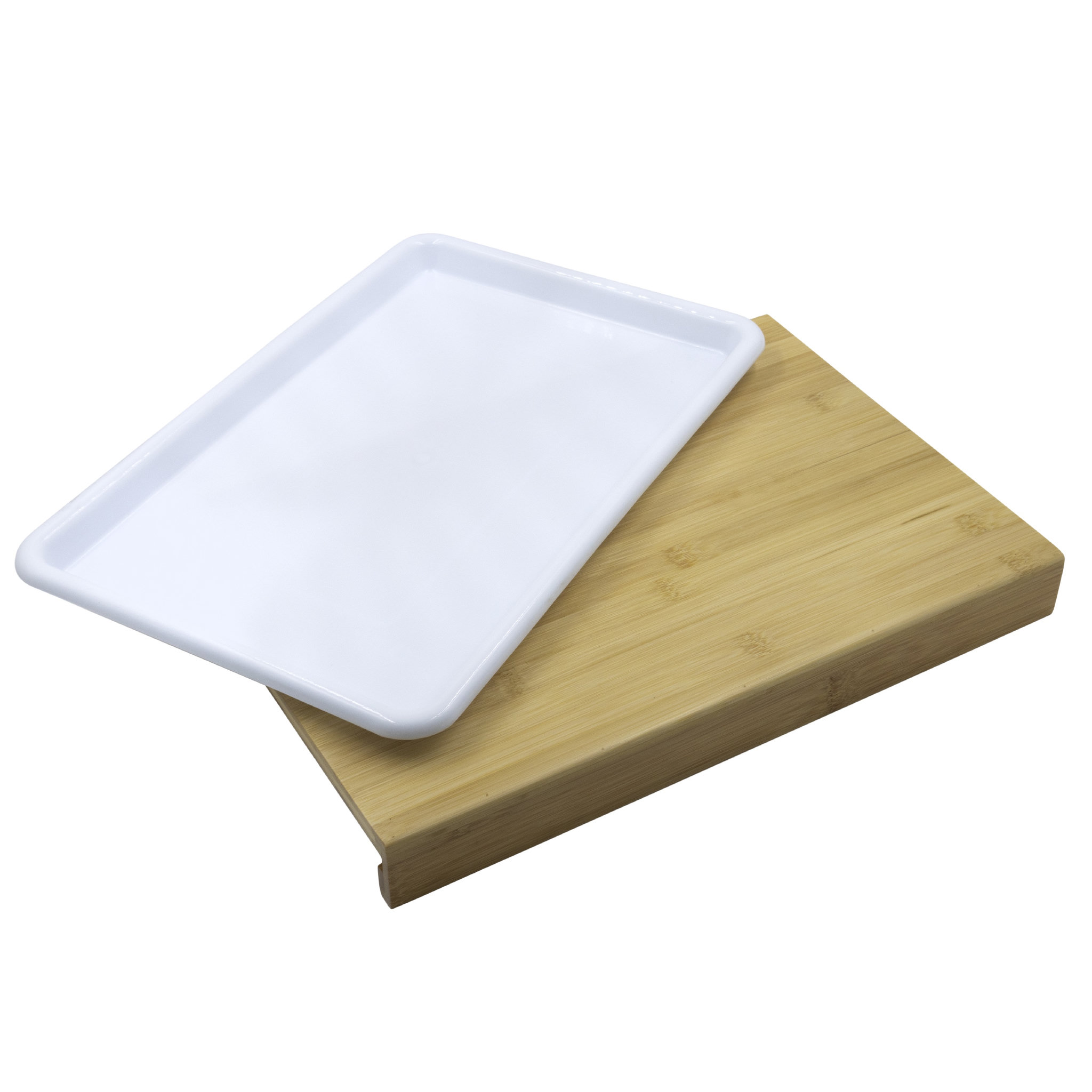 Voir la diapositive 2 : Planche à découper en bambou massif 18mm NAPA avec plateau récupérateur 