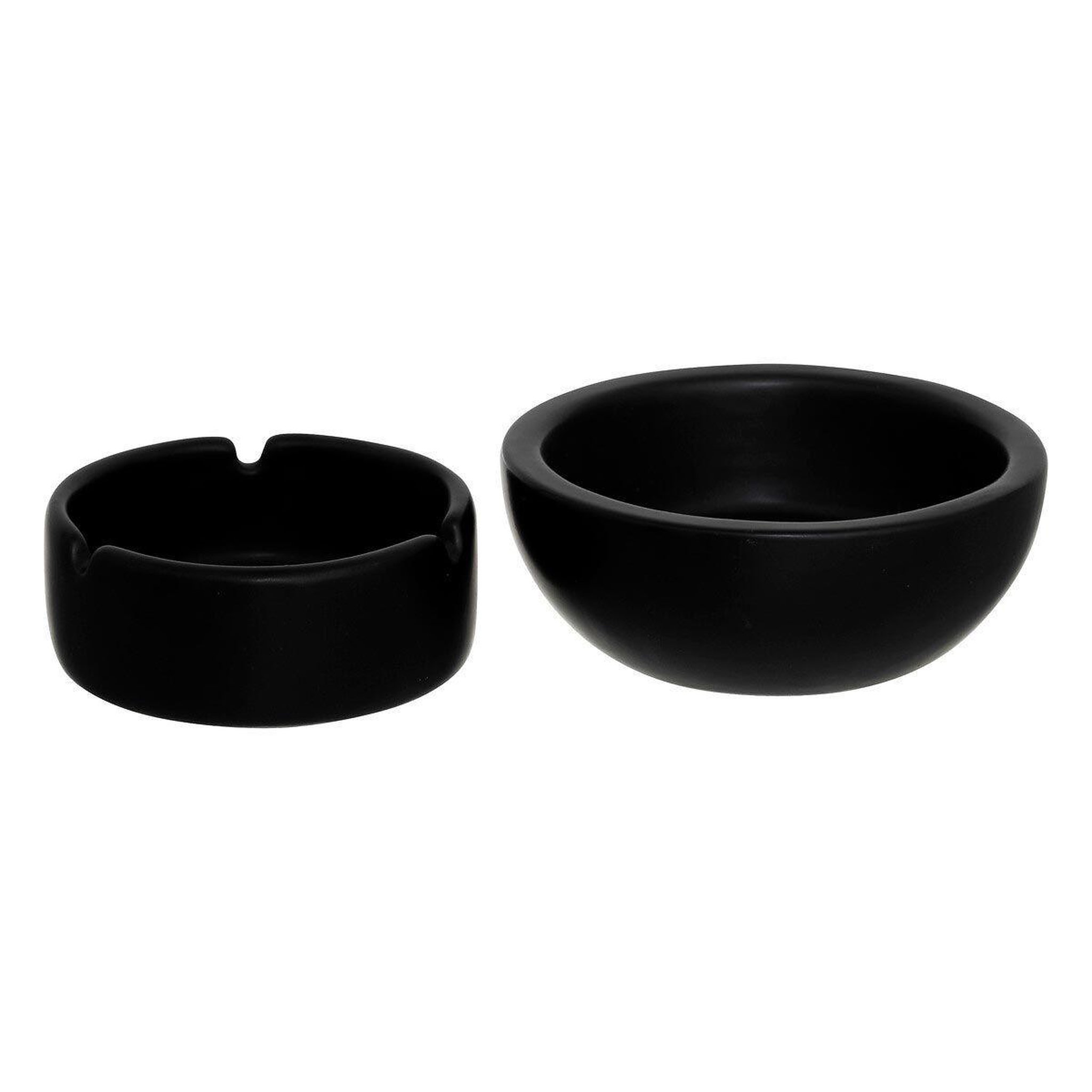 Voir la diapositive 2 : ATMOSPHERA Cendrier boule en céramique  olme  10cm noir