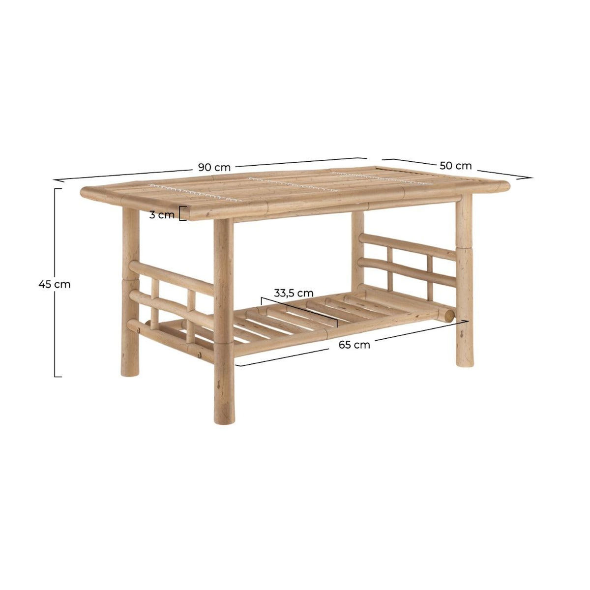 Rendez vous déco Table basse de jardin en bambou-Vadella