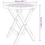 Voir la diapositive 6 : VIDAXL Table de bistro Ø46x47 cm Bois d'acacia massif