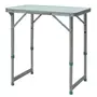 OUTSUNNY Table pliante table de camping table de jardin hauteur réglable aluminium MDF blanc