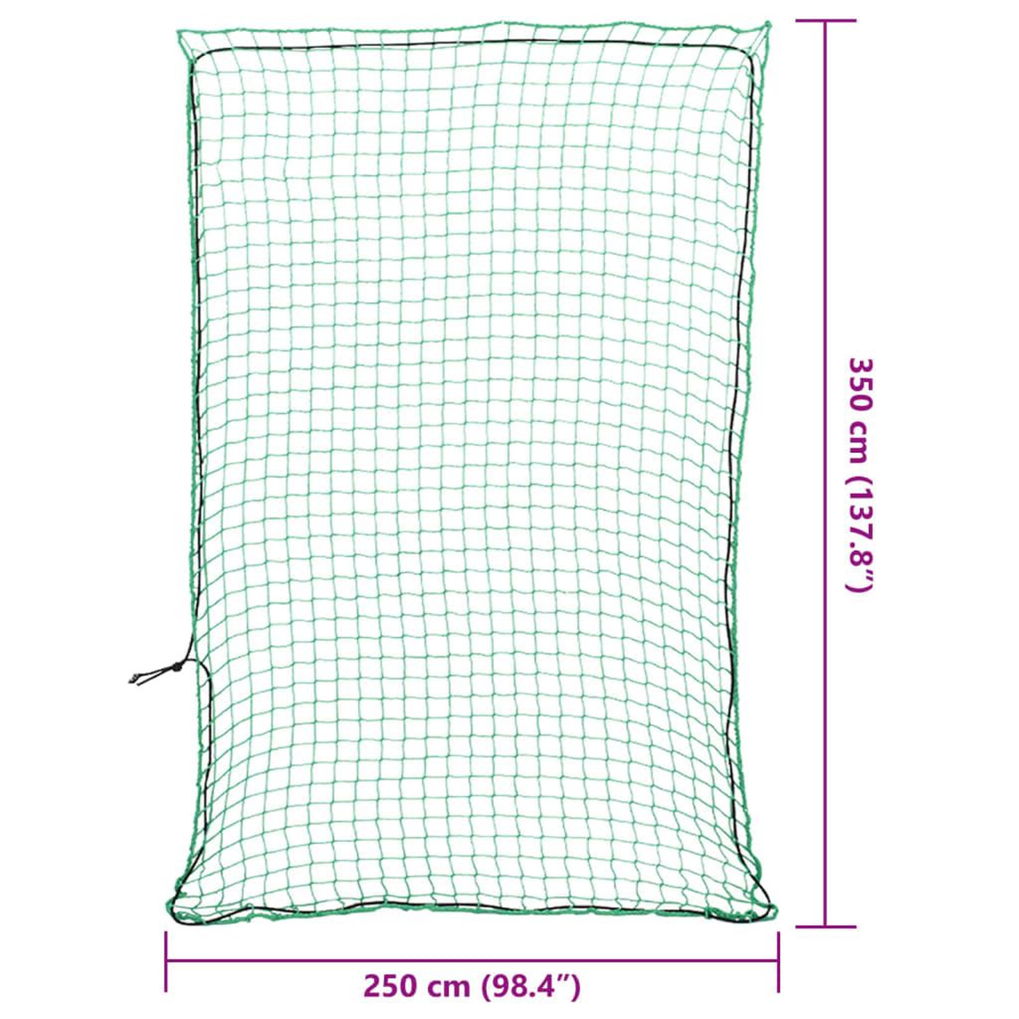 Voir la diapositive 6 : VIDAXL Filet pour remorque avec corde elastique vert 3,5x2,5 m PP