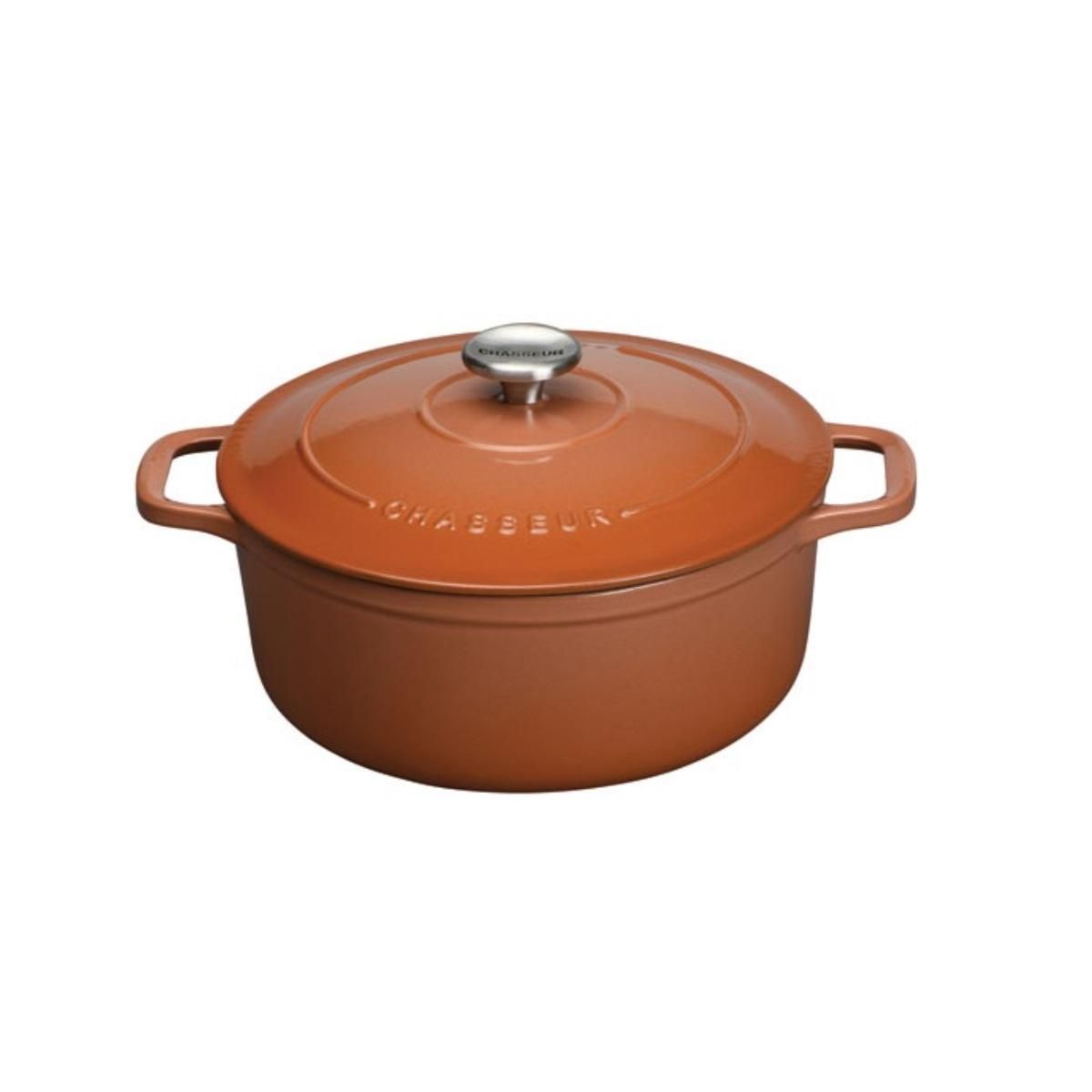 Chasseur Cocotte ronde en fonte émaillée 28cm chestnut - PUC472899