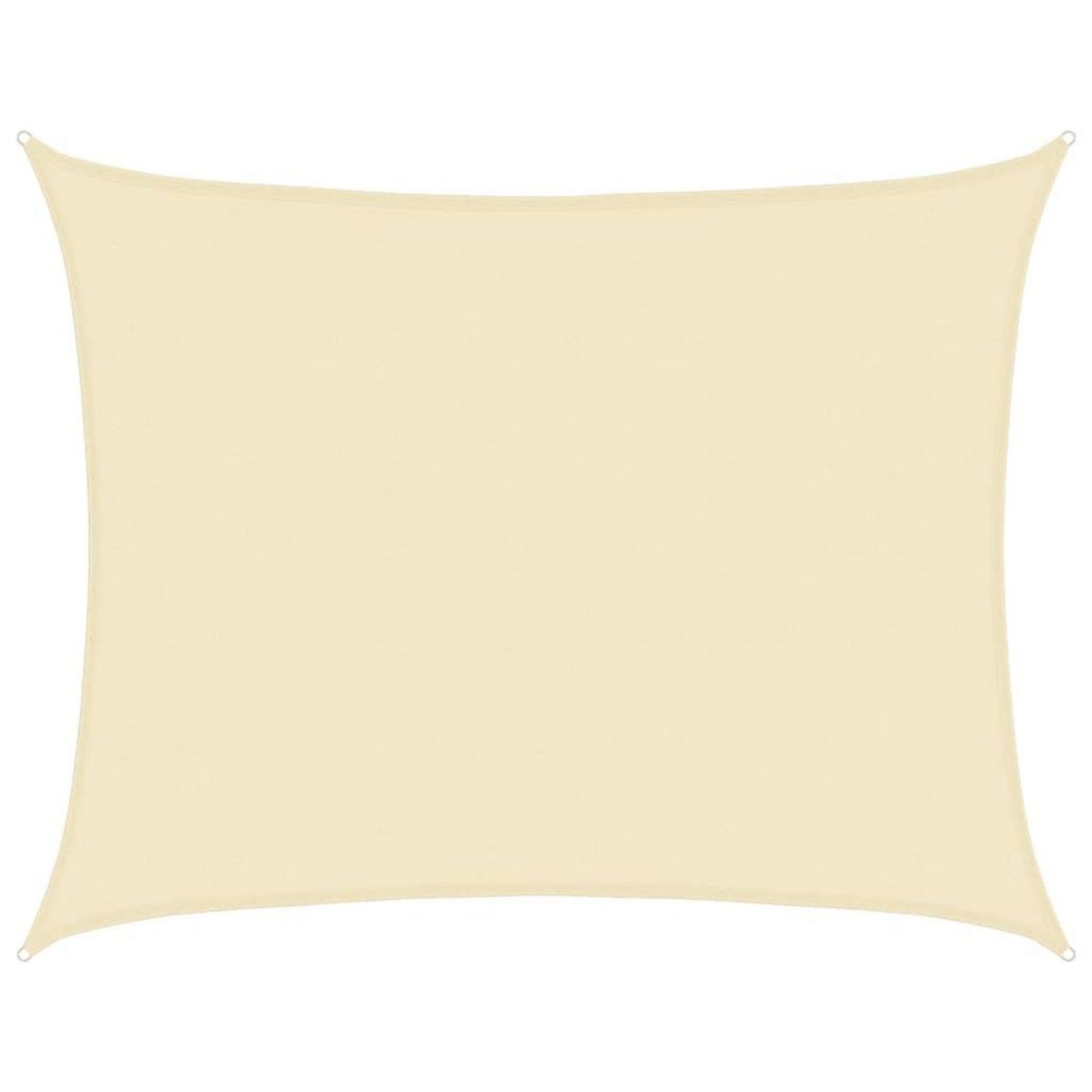 VIDAXL Voile d'ombrage 160 g/m^2 Creme 6x8 m PEHD