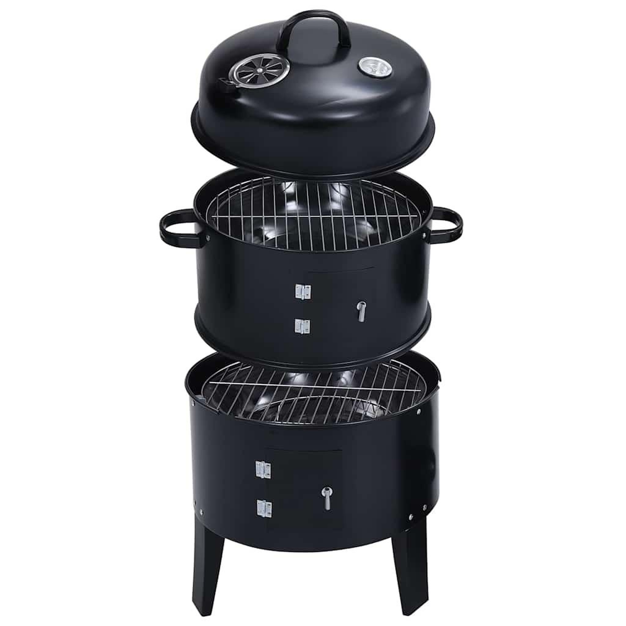 Voir la diapositive 2 : VIDAXL Gril barbecue au charbon 3 en 1 40x80 cm