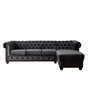 Voir la diapositive 5 : LISA DESIGN William - canapé chesterfield d'angle droit - 4 places - en velours