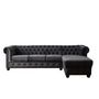 Voir la diapositive 5 : LISA DESIGN William - canapé chesterfield d'angle droit - 4 places - en velours