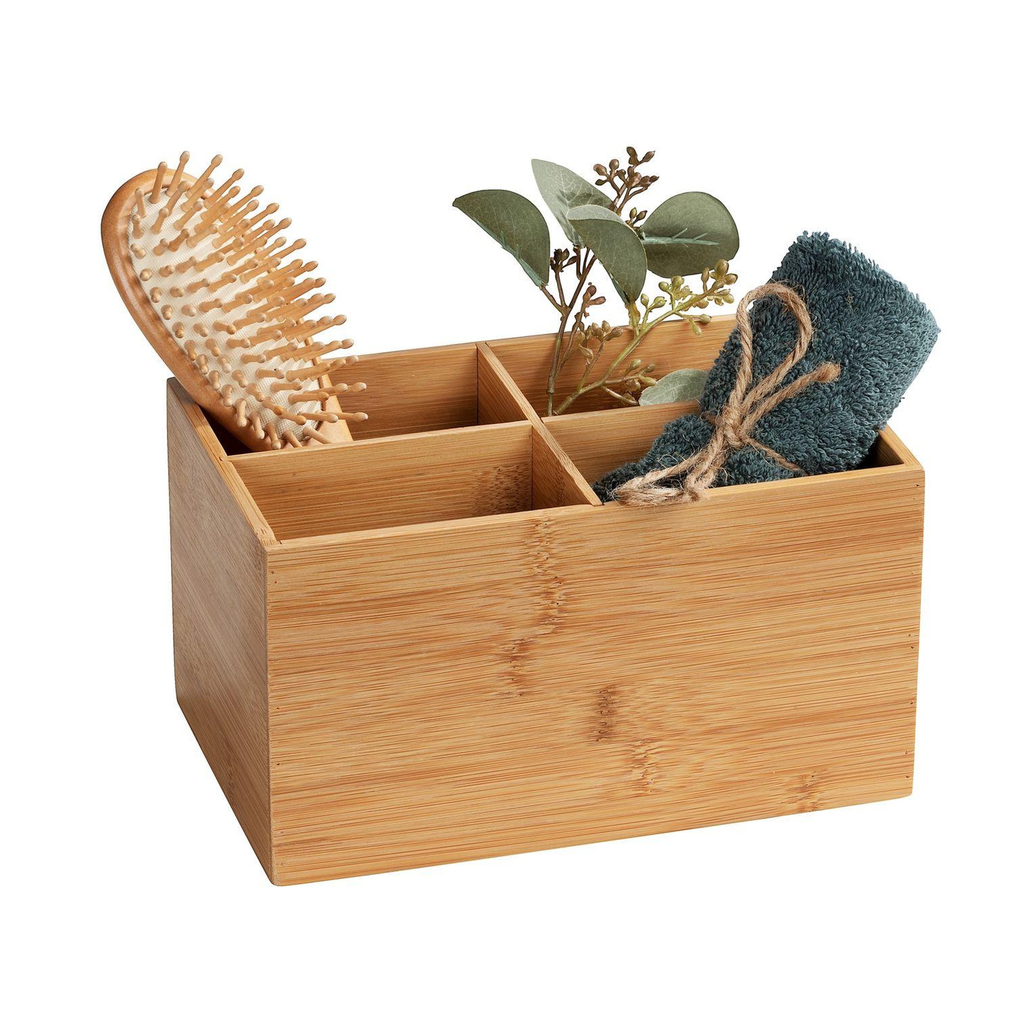 Wenko Organisateur à maquillage en bambou Terra - 4 Compartiments