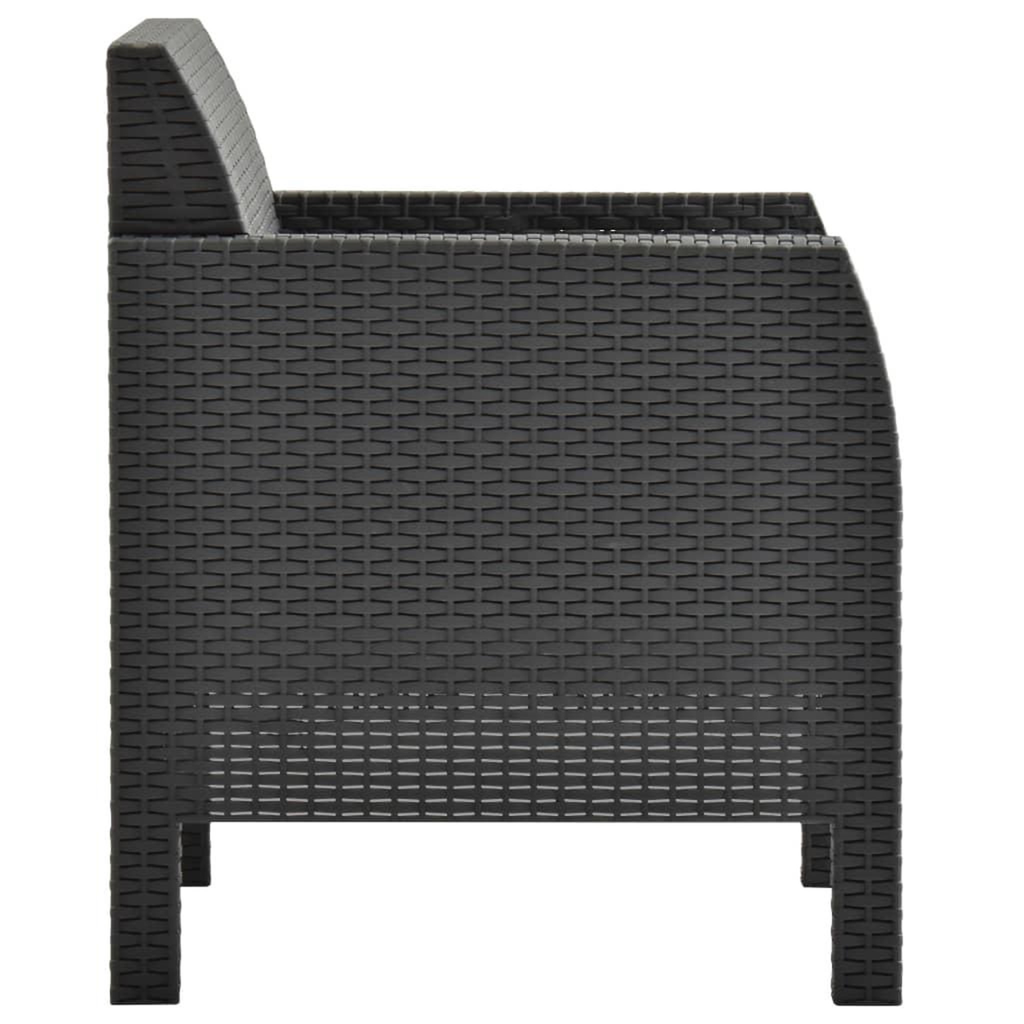 Voir la diapositive 4 : VIDAXL Chaises de jardin avec coussins lot de 2 pp rotin anthracite