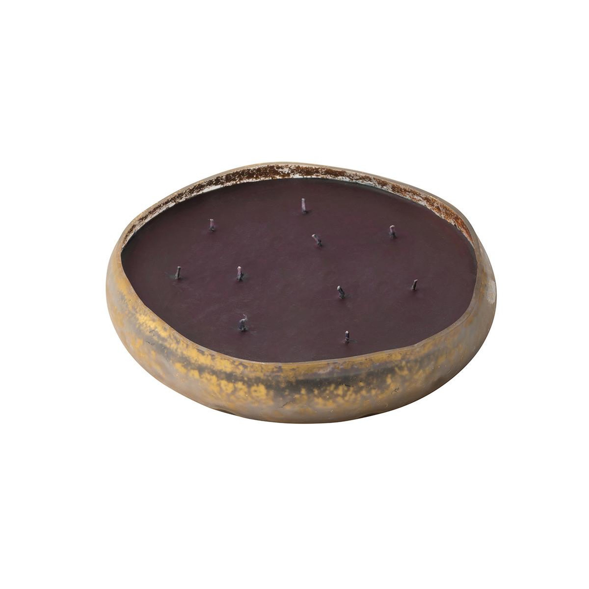 Voir la diapositive 4 : J-LINE Bougie parfumée ronde  m-chic  29cm oud & amber