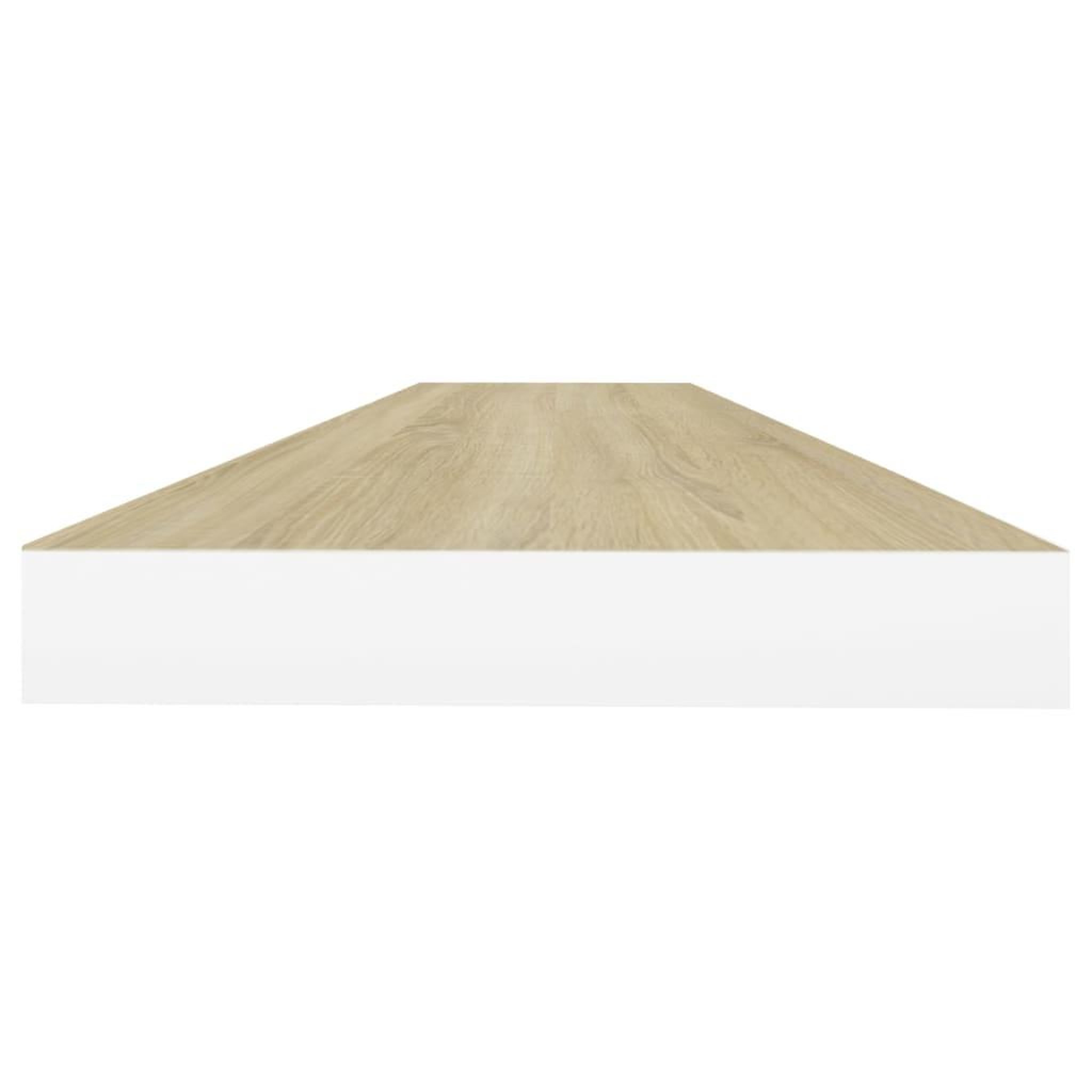 Voir la diapositive 5 : VIDAXL Etageres flottantes 2 pcs chene et blanc 120x23,5x3,8 cm MDF