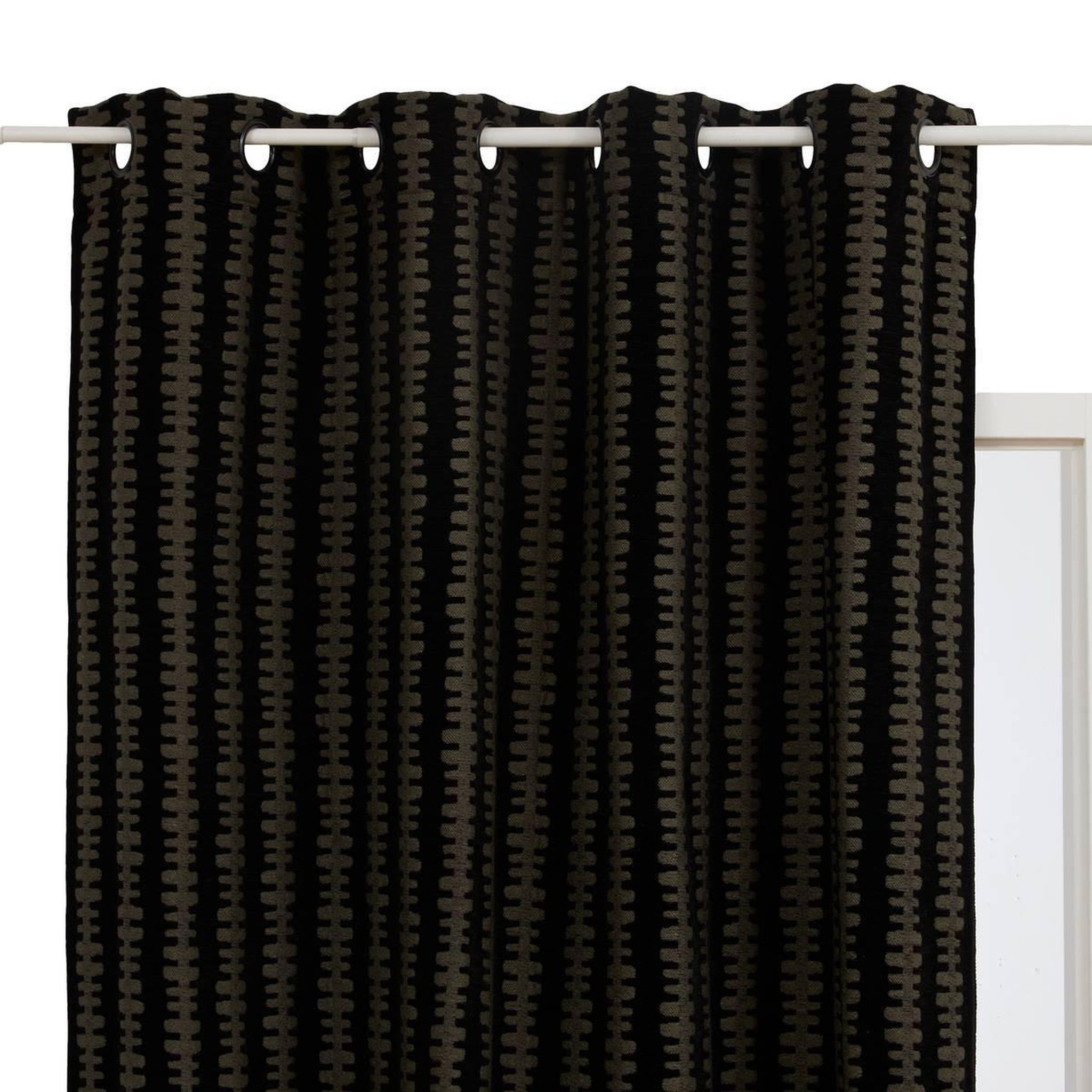 ATMOSPHERA Rideau chenille à œillets  nyero  140x260cm kaki
