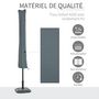 Voir la diapositive 5 : OUTSUNNY Housse de protection imperméable pour parasol droit avec fermeture éclair et cordon de serrage gris