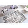 Voir la diapositive 2 : Paris Prix Tapis Vintage à Franges  Akropolis I  Gris & Bleu