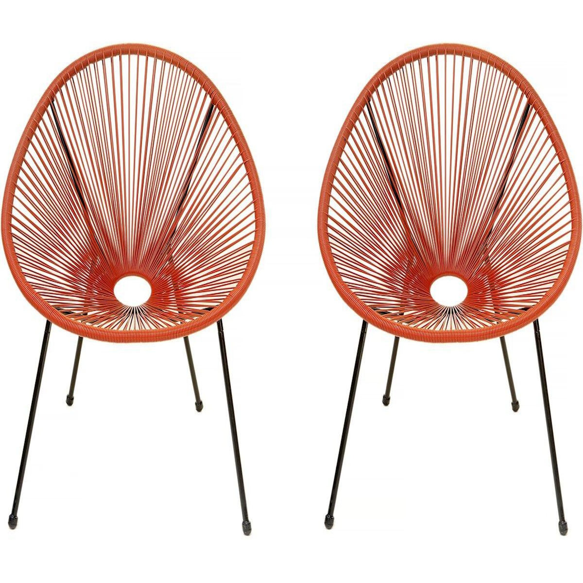 Habitat et Jardin Lot de 2 fauteuils de jardin  Ania  - Rouge