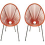 Voir la diapositive 1 : Habitat et Jardin Lot de 2 fauteuils de jardin  Ania  - Rouge