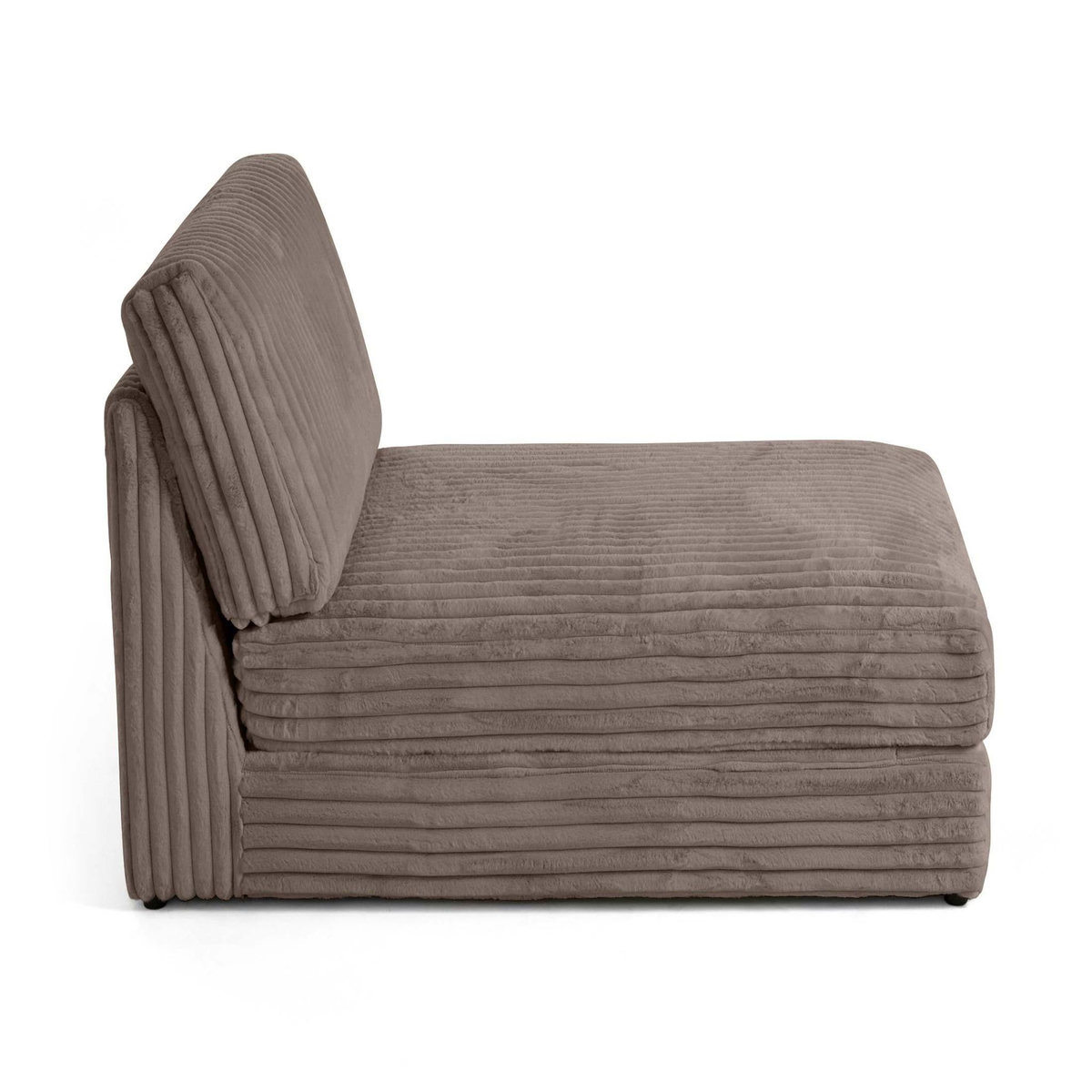 LISA DESIGN Jasper - module méridienne - en fausse fourrure côtelée