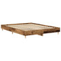 Voir la diapositive 4 : VIDAXL Cadre de lit sans matelas vieux bois 140x200 cm bois ingenierie