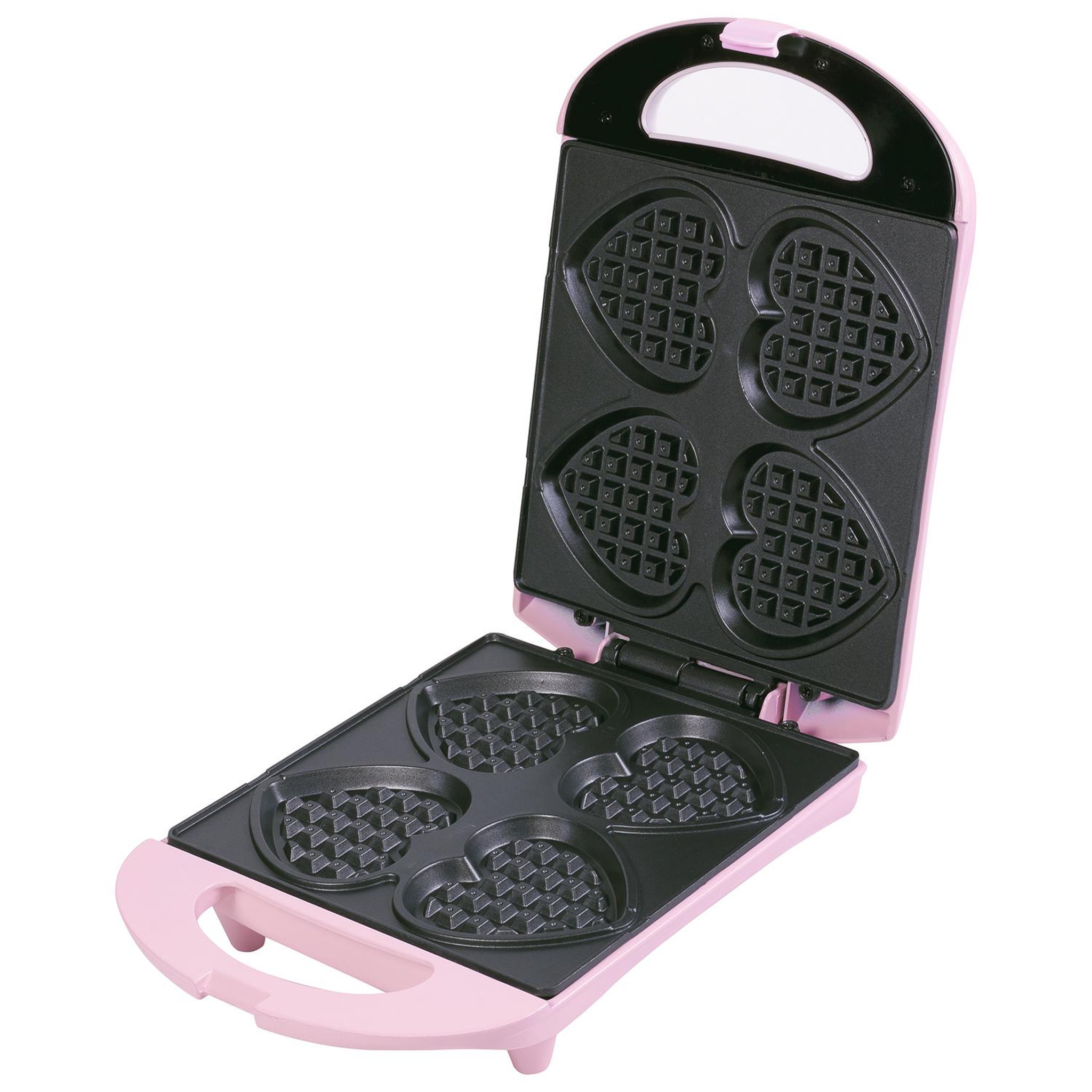 Voir la diapositive 3 : Bestron Gaufrier forme de 4 coeurs sur bâtonnets 780w rose - DSW271P
