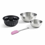 ZENKER Set de 4 ustensiles de pâtisserie moule à gâteaux 2 bols et spatule Black mettallic Black mettallic Zenker  Black mettallic