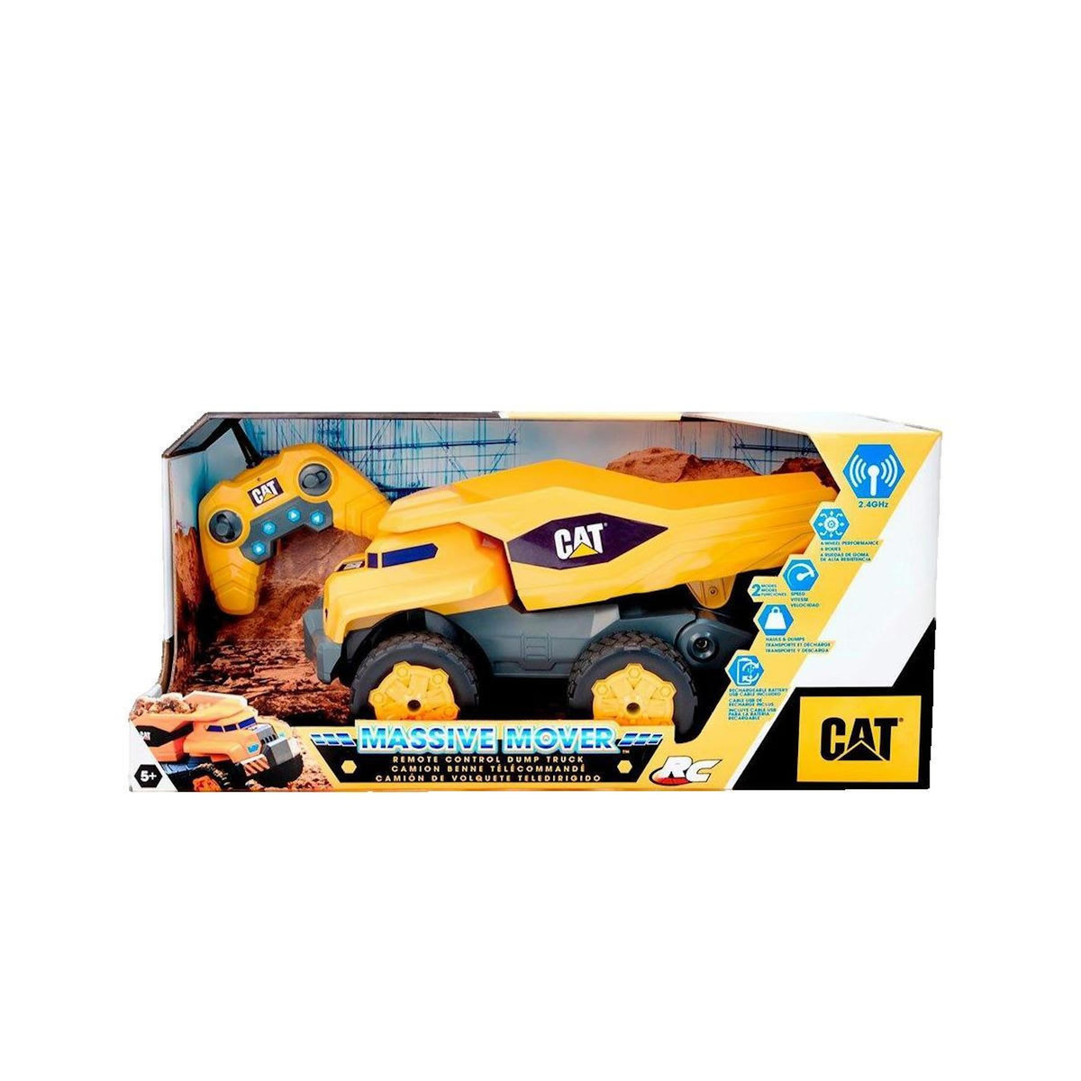 CAT Camion benne télécommandé Cat jaune