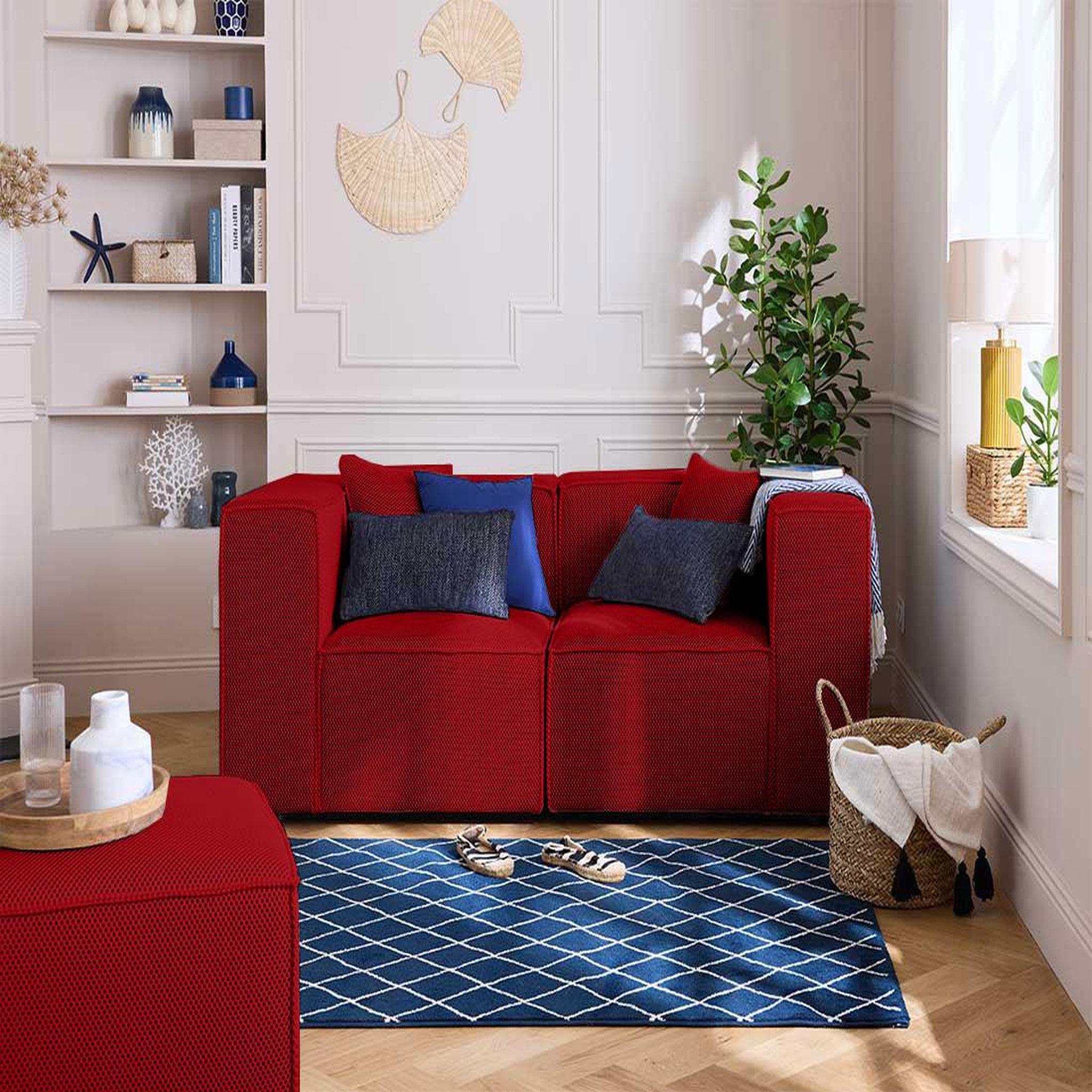 Voir la diapositive 2 : LISA DESIGN Arty - canapé modulable 2 places - en tissu mailles 3d