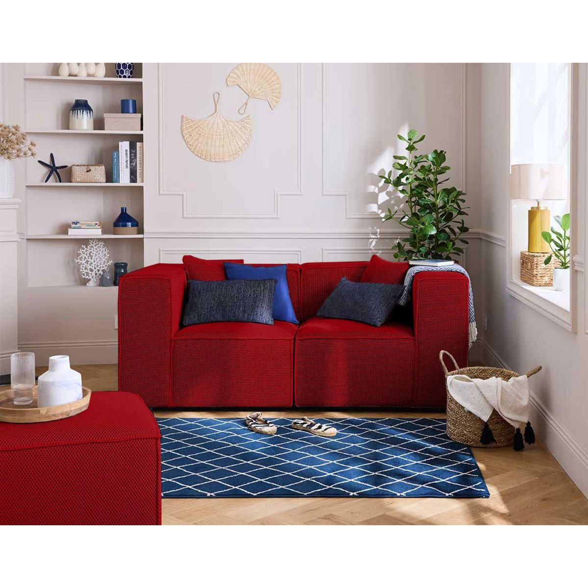 LISA DESIGN Arty - canapé modulable 2 places - en tissu mailles 3d