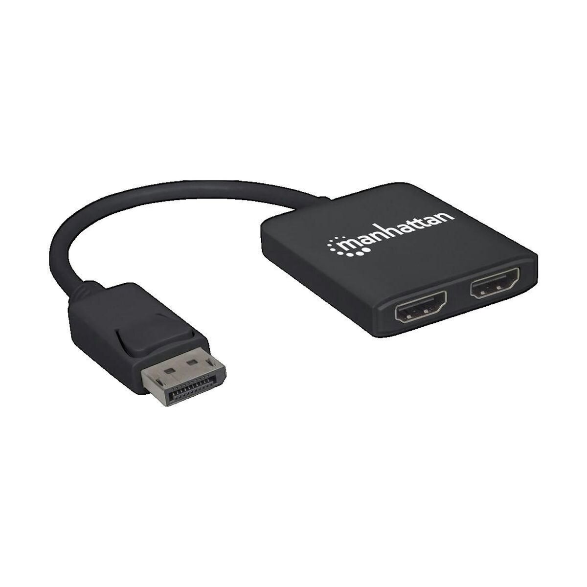 MANHATTAN PORTAGE Hub Manhattan DisplayPort vers 2 ports HDMI Splitter MST - Noir