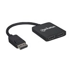 MANHATTAN PORTAGE Hub Manhattan DisplayPort vers 2 ports HDMI Splitter MST - Noir