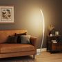 Voir la diapositive 2 : HOMCOM Lampadaire arc design LED - luminosité réglable - H.147 cm - alliage alu.