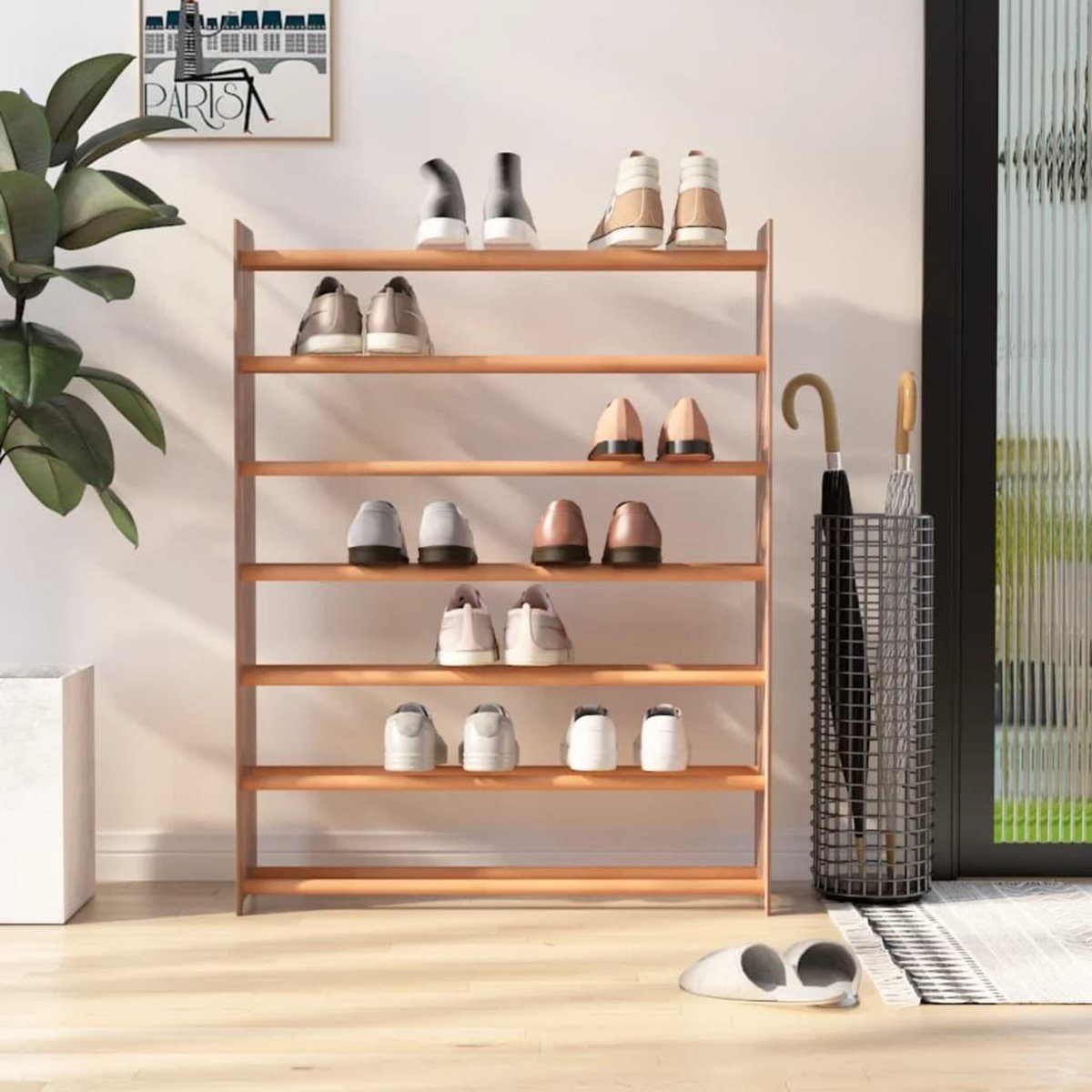 VIDAXL Etagere a chaussures Marron 90x24x117 cm Bois d'ingenierie