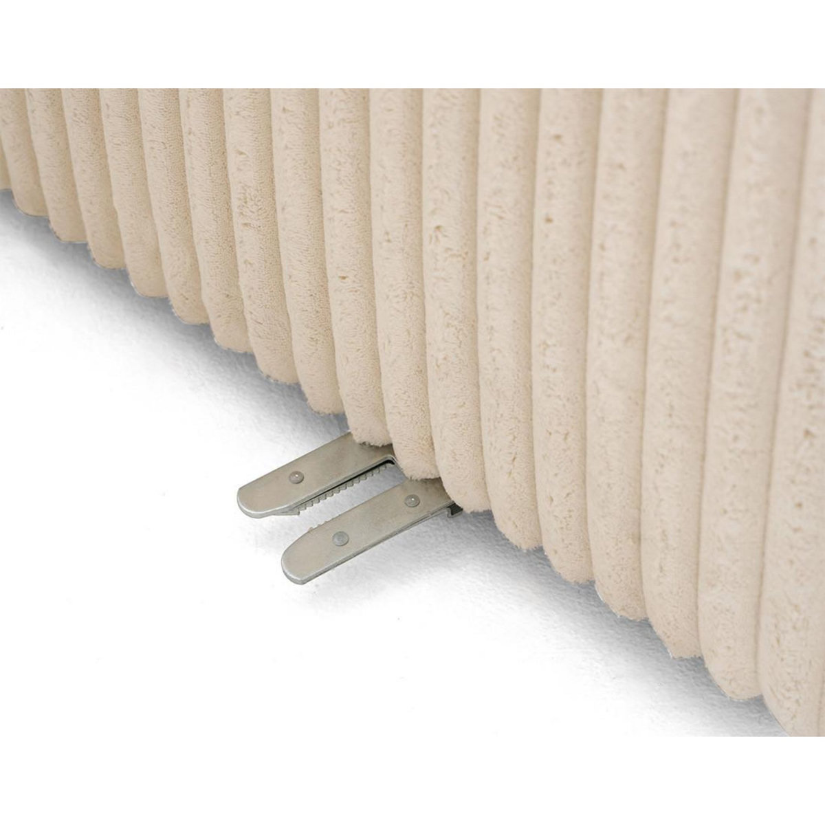 LISA DESIGN Victoire - canapé modulable d'angle droit 5 places en velours côtelé grosses côtes