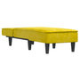 Voir la diapositive 3 : VIDAXL Chaise longue jaune velours