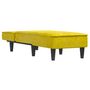 Voir la diapositive 3 : VIDAXL Chaise longue jaune velours